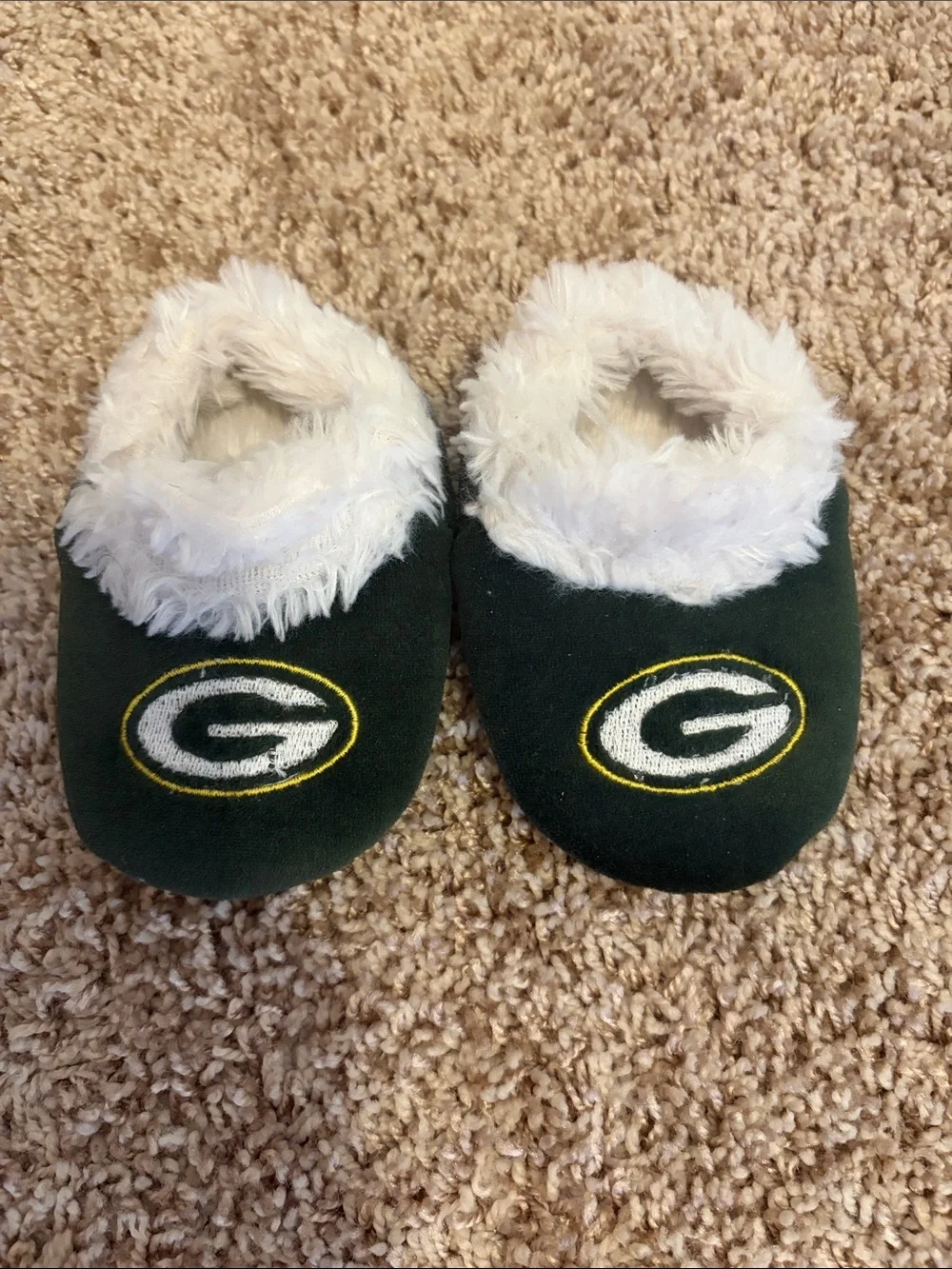 Green Bay Packers Toddler Slippers | Size XL (size 6)